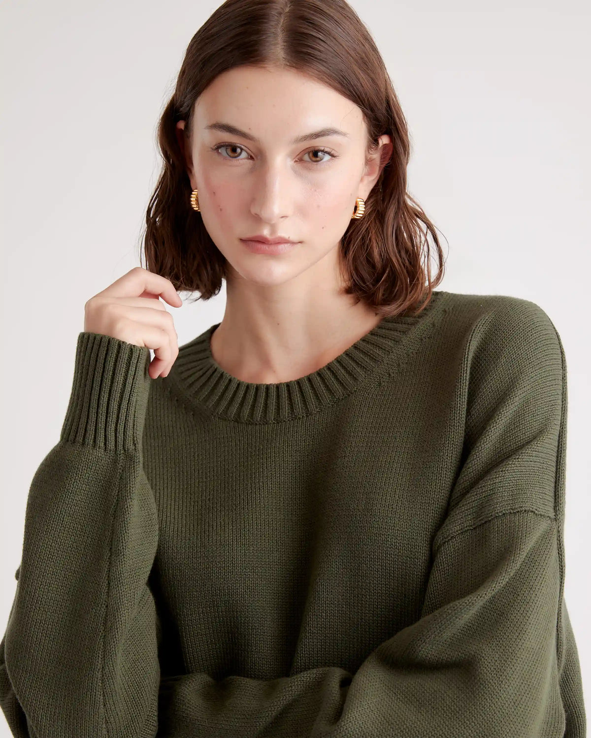 100% Organic Cotton Boyfriend Crew Sweater