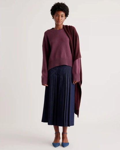 100% Organic Cotton Boyfriend Crew Sweater