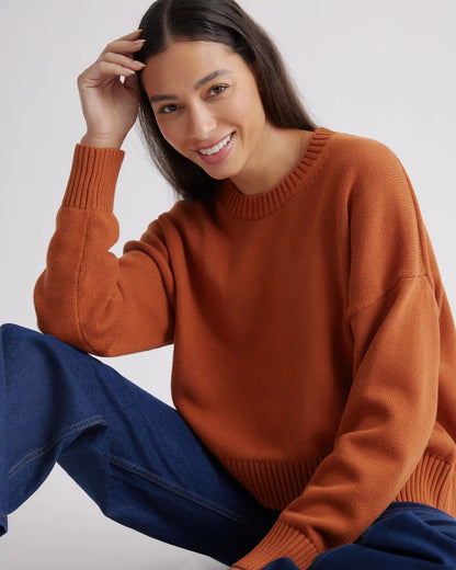 100% Organic Cotton Boyfriend Crew Sweater