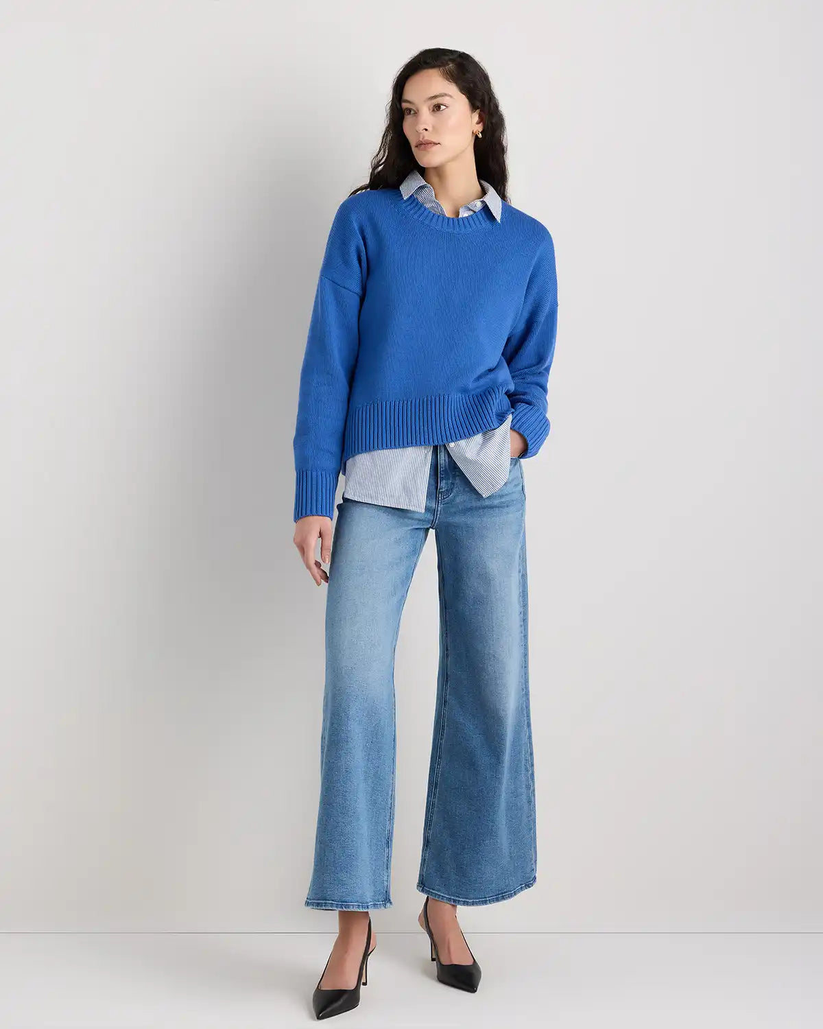 100% Organic Cotton Boyfriend Crew Sweater
