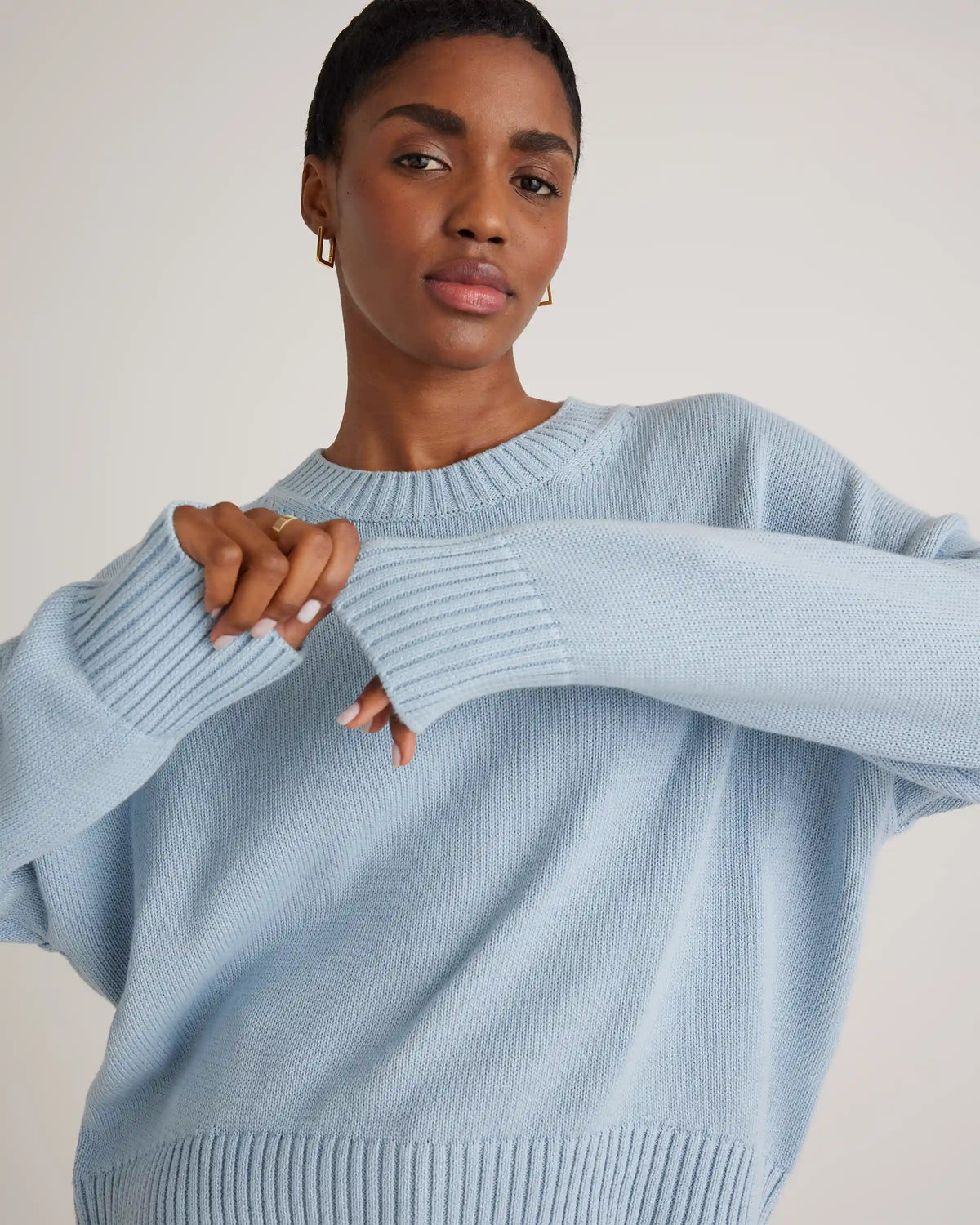 100% Organic Cotton Boyfriend Crew Sweater