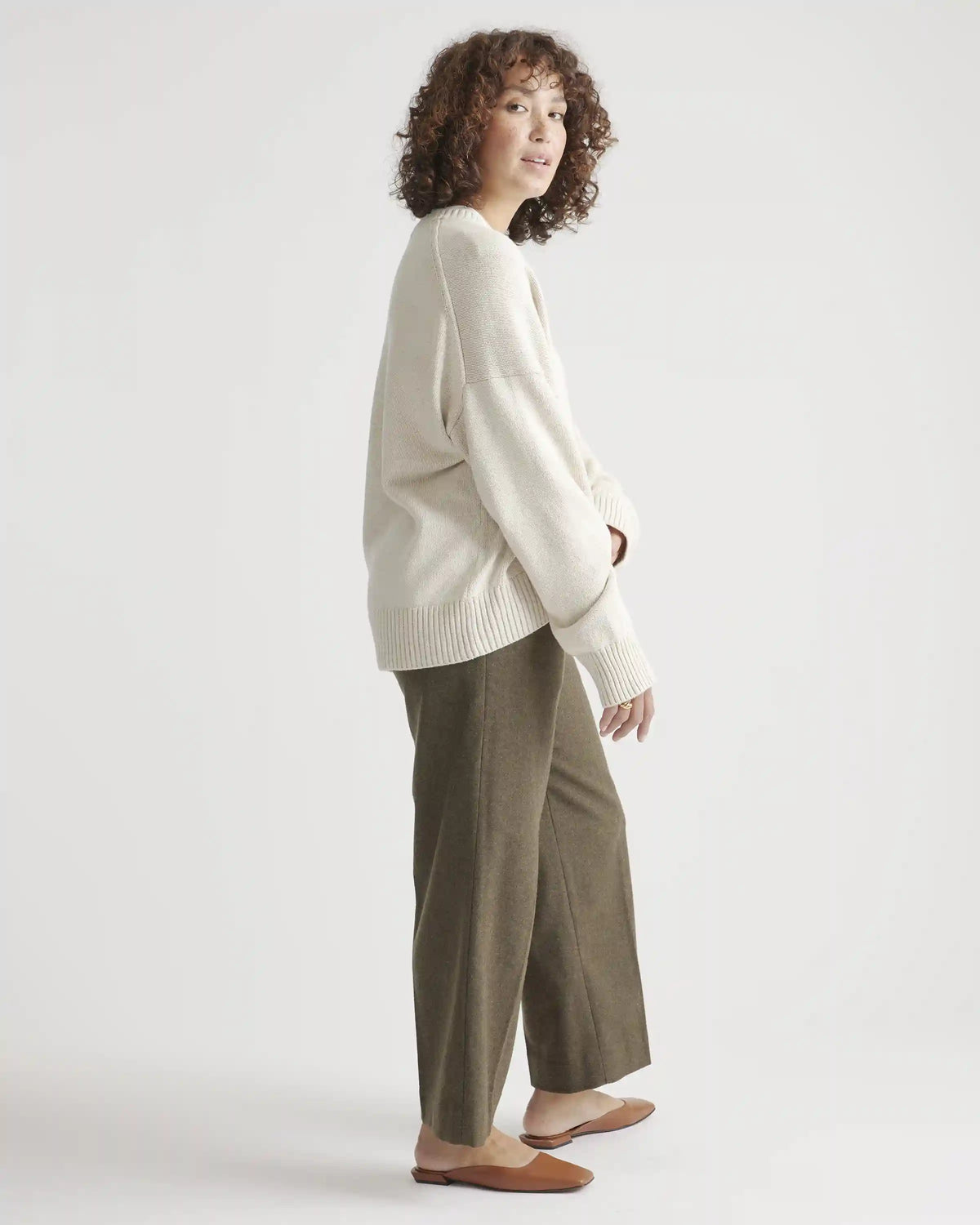100% Organic Cotton Boyfriend Crew Sweater
