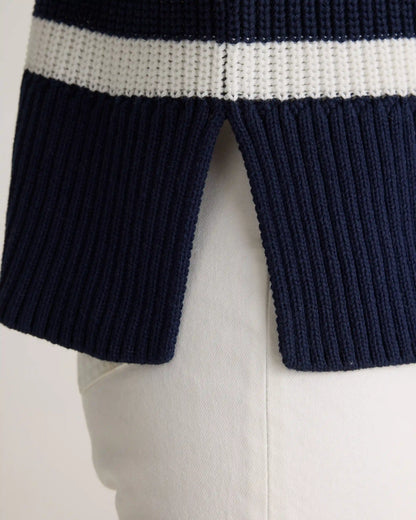 100% Organic Cotton Split Hem Turtleneck Sweater