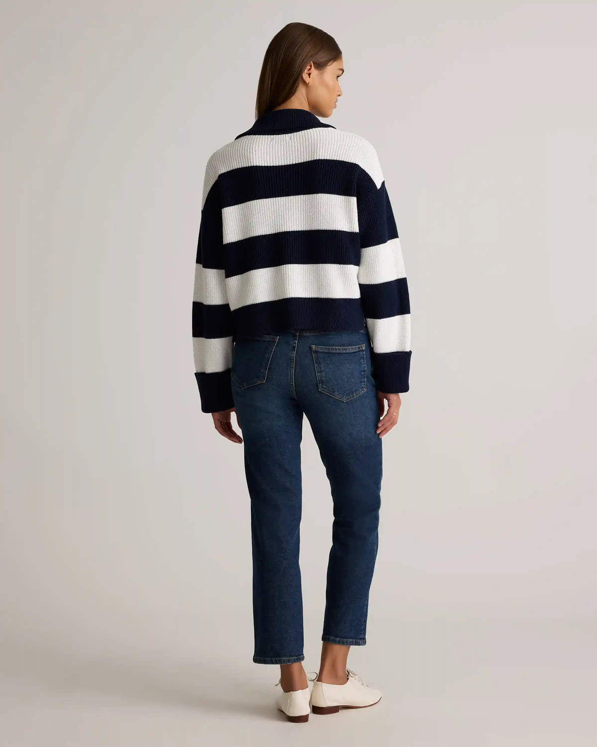100% Organic Cotton Fisherman Collared Cardigan