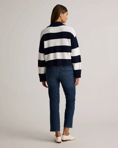 100% Organic Cotton Fisherman Collared Cardigan