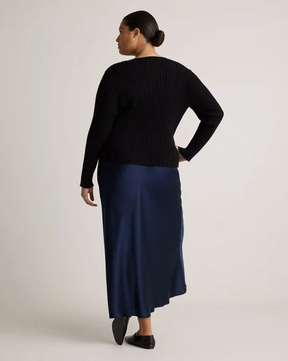 Eco-Knit Cropped Rib Cardigan