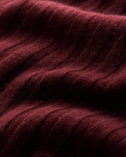 Mongolian Cashmere Wide-Rib Midi Dress