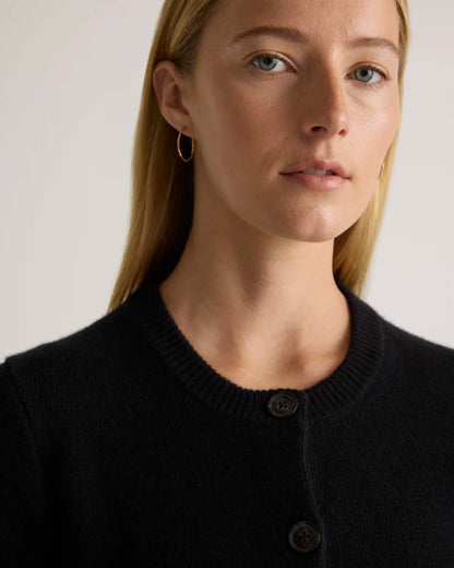 Mongolian Cashmere Structured Cardigan