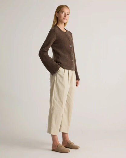 Mongolian Cashmere Structured Cardigan
