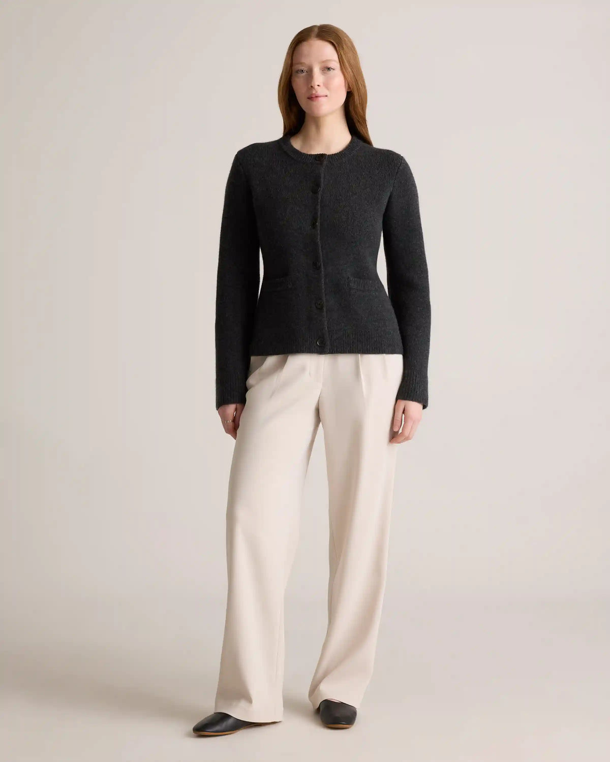 Mongolian Cashmere Structured Cardigan