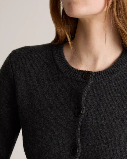 Mongolian Cashmere Structured Cardigan