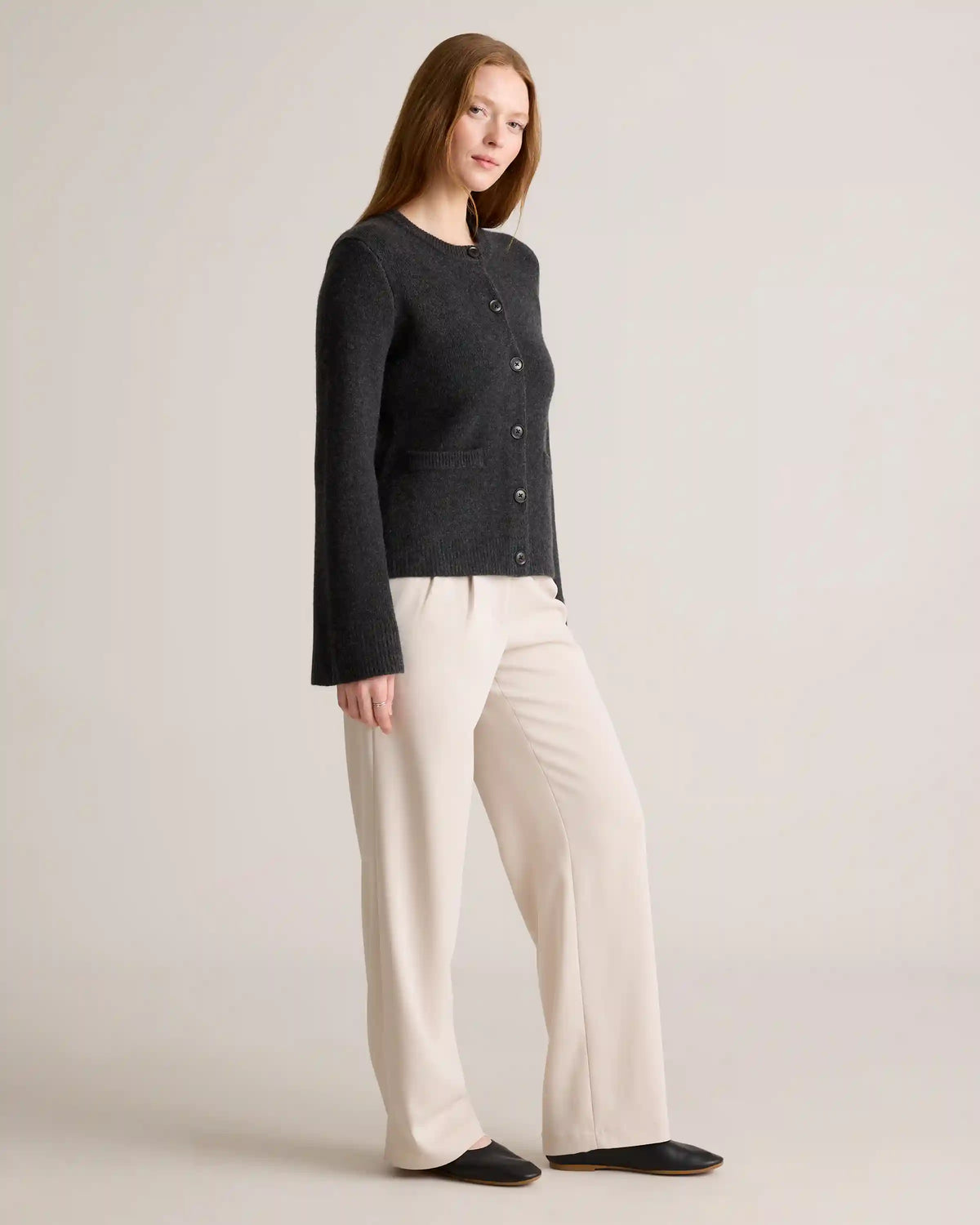 Mongolian Cashmere Structured Cardigan