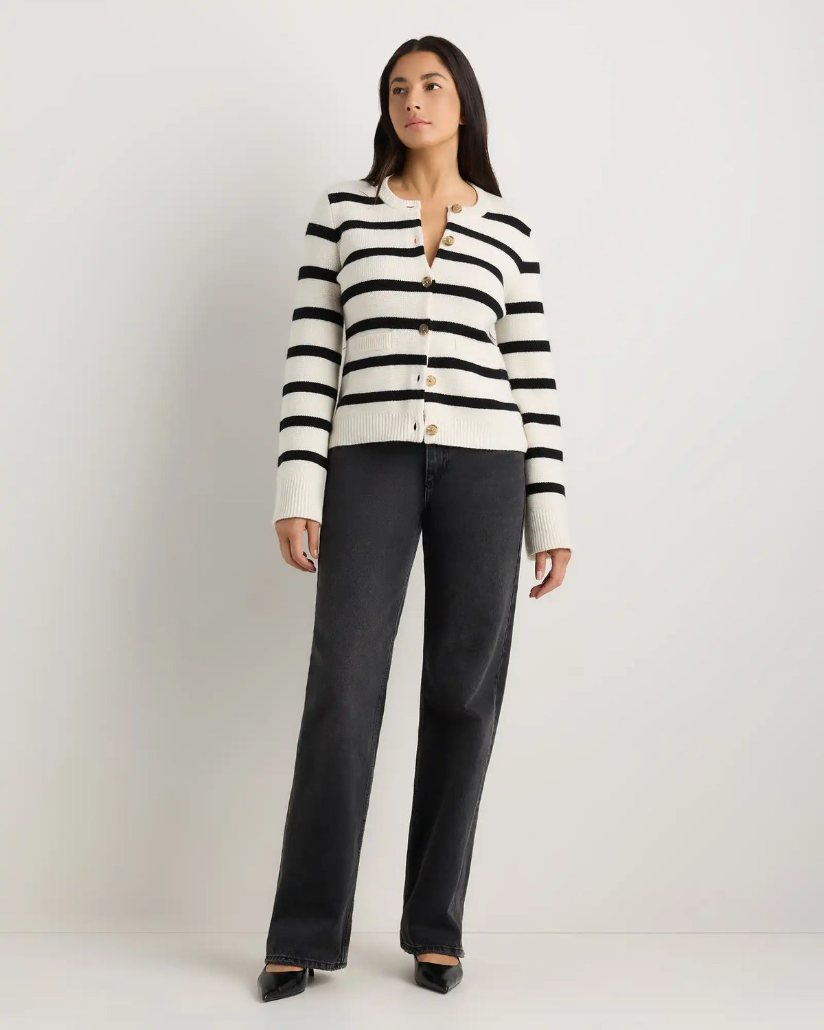 Mongolian Cashmere Structured Cardigan