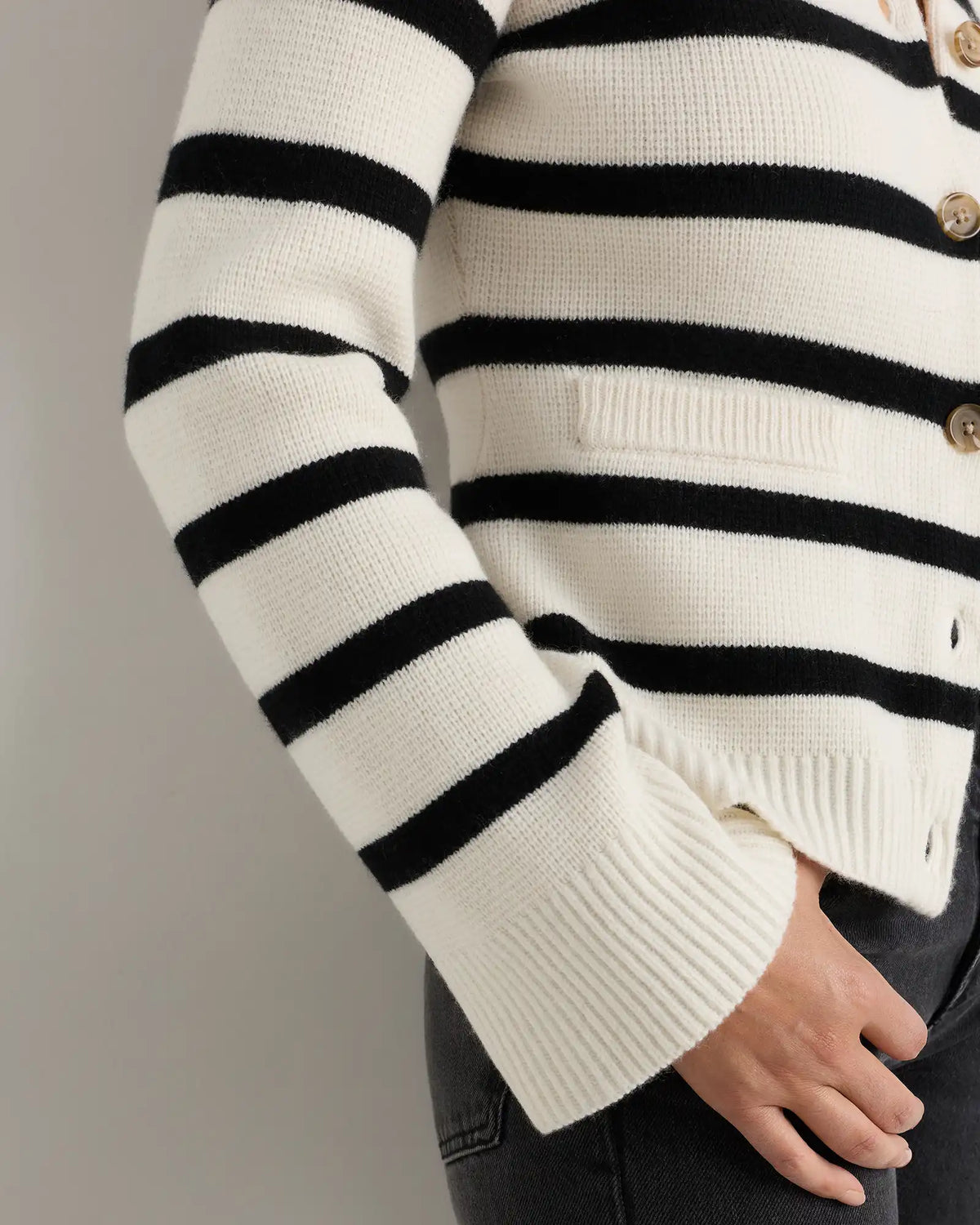 Mongolian Cashmere Structured Cardigan