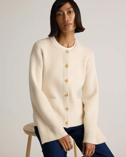 Mongolian Cashmere Structured Cardigan