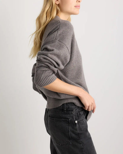 Mongolian Cashmere Oversized V-Neck Sweater