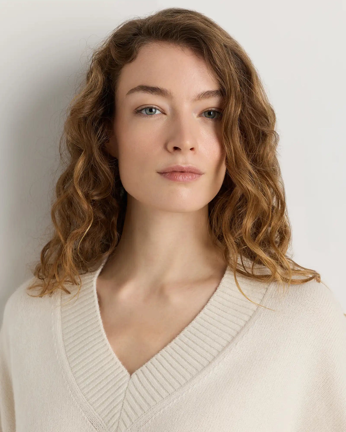 Mongolian Cashmere Oversized V-Neck Sweater