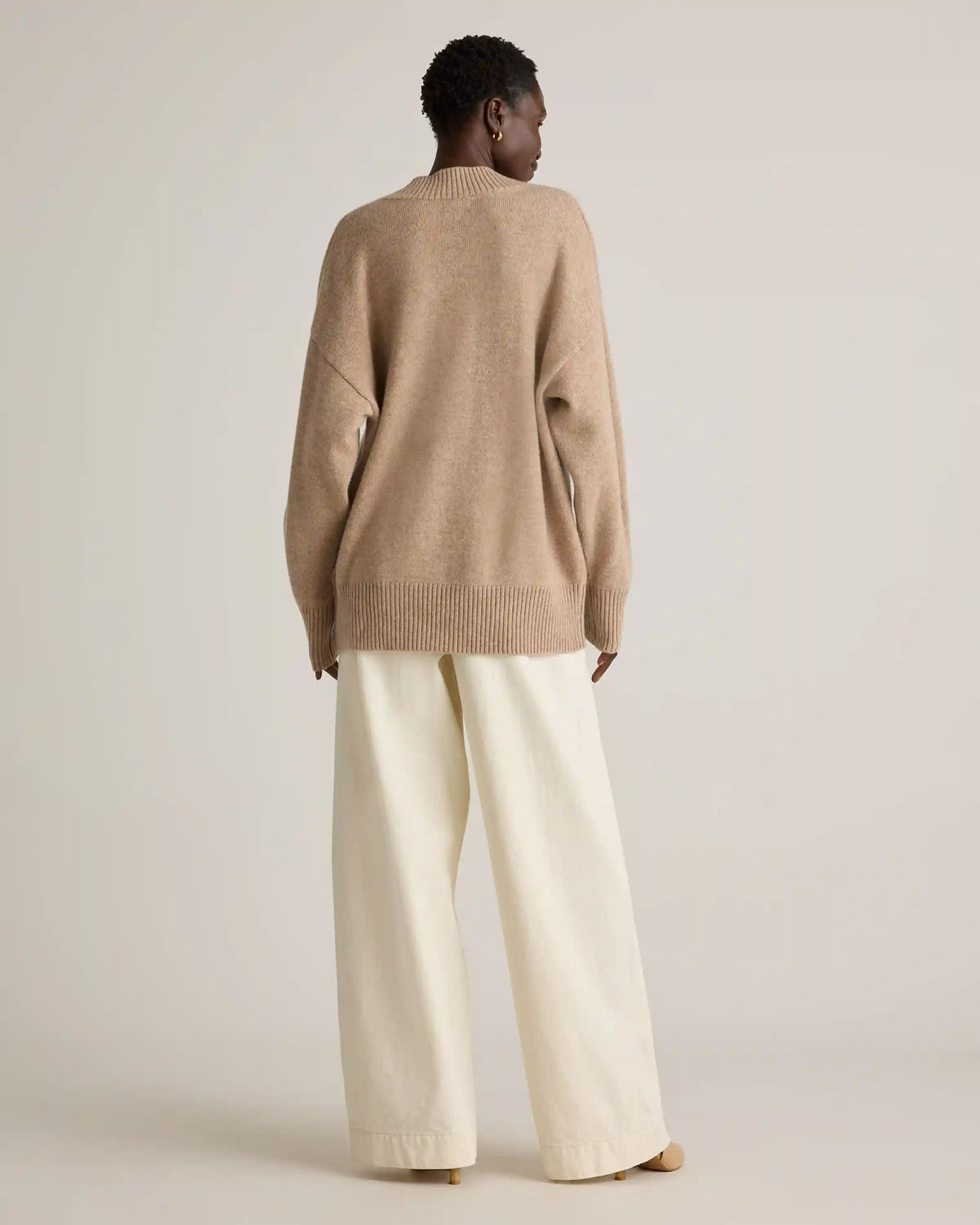 Mongolian Cashmere Oversized V-Neck Sweater