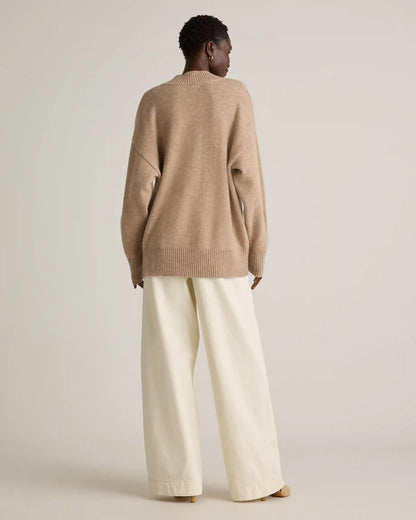 Mongolian Cashmere Oversized V-Neck Sweater
