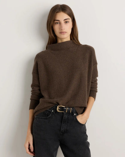 Mongolian Cashmere Funnel Neck Sweater