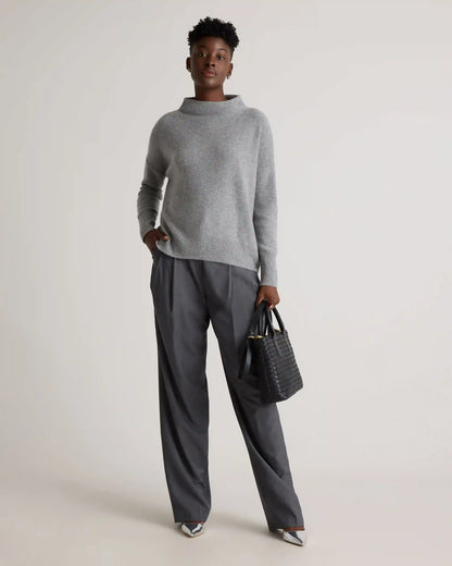 Mongolian Cashmere Funnel Neck Sweater
