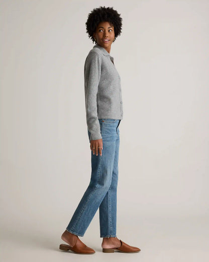 Mongolian Cashmere Collared Cardigan