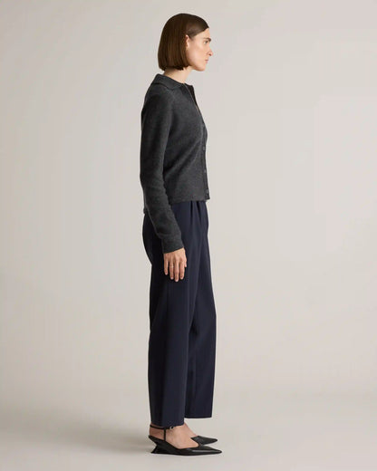Mongolian Cashmere Collared Cardigan