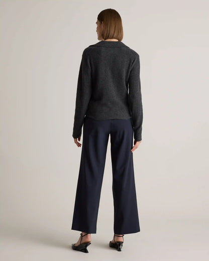 Mongolian Cashmere Collared Cardigan