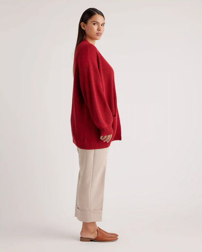 100% Organic Cotton Oversized Cardigan