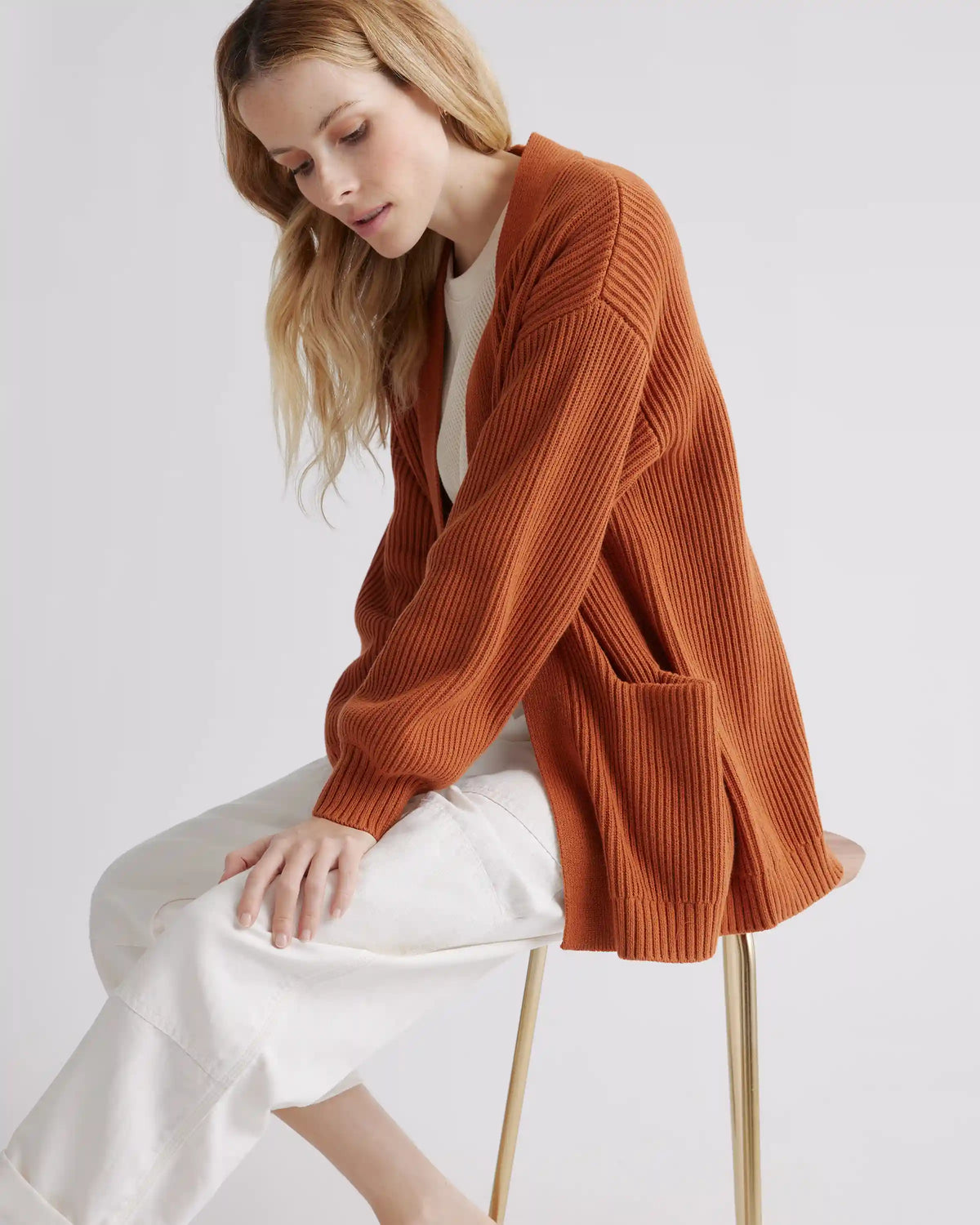 100% Organic Cotton Oversized Cardigan