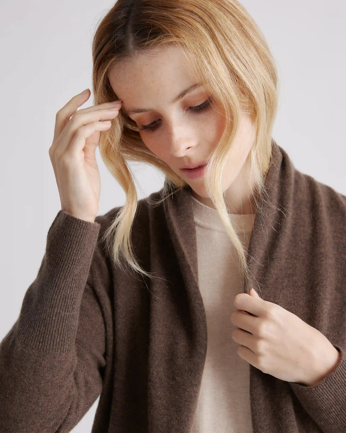 Mongolian Cashmere Duster Cardigan Sweater