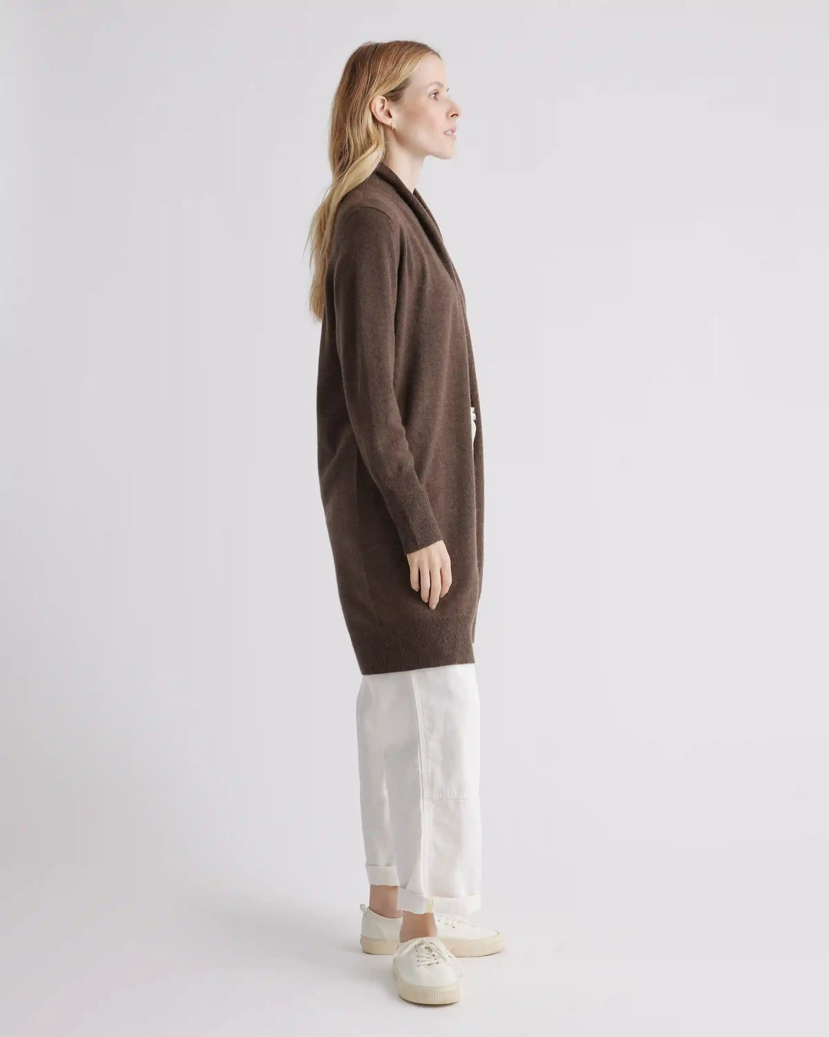 Mongolian Cashmere Duster Cardigan Sweater