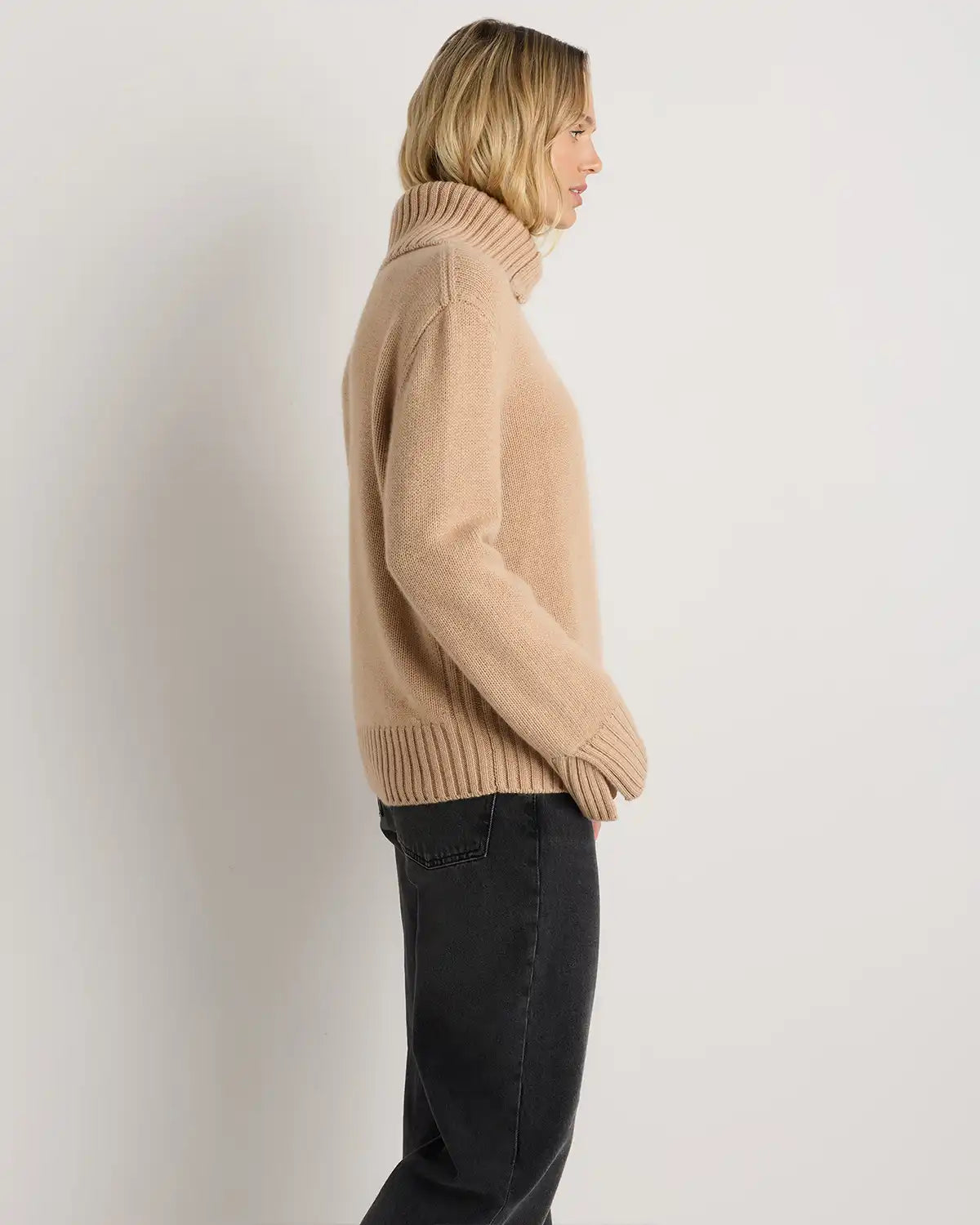 Luxe Baby Cashmere Quarter Zip Sweater