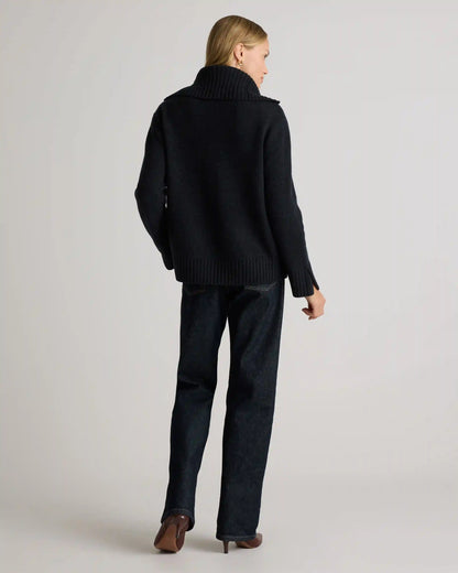 Luxe Baby Cashmere Quarter Zip Sweater