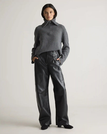 Luxe Baby Cashmere Quarter Zip Sweater
