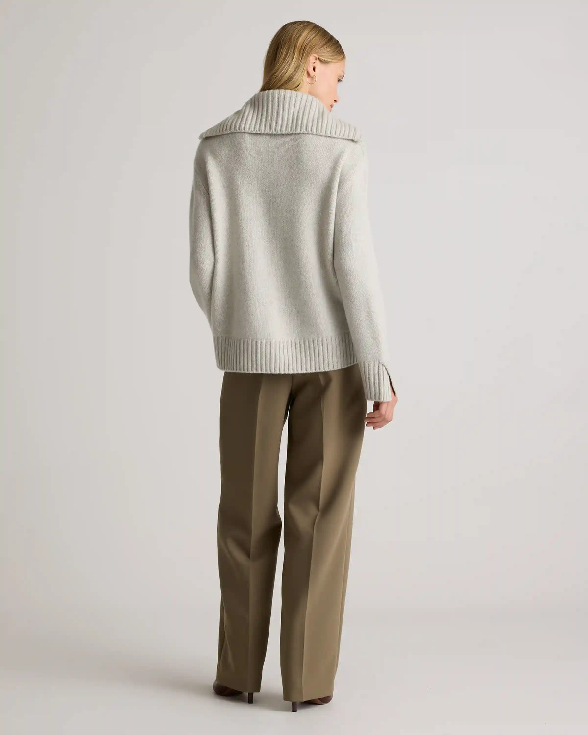 Luxe Baby Cashmere Quarter Zip Sweater