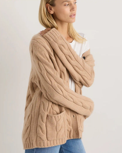 Luxe Baby Cashmere Cable Cardigan