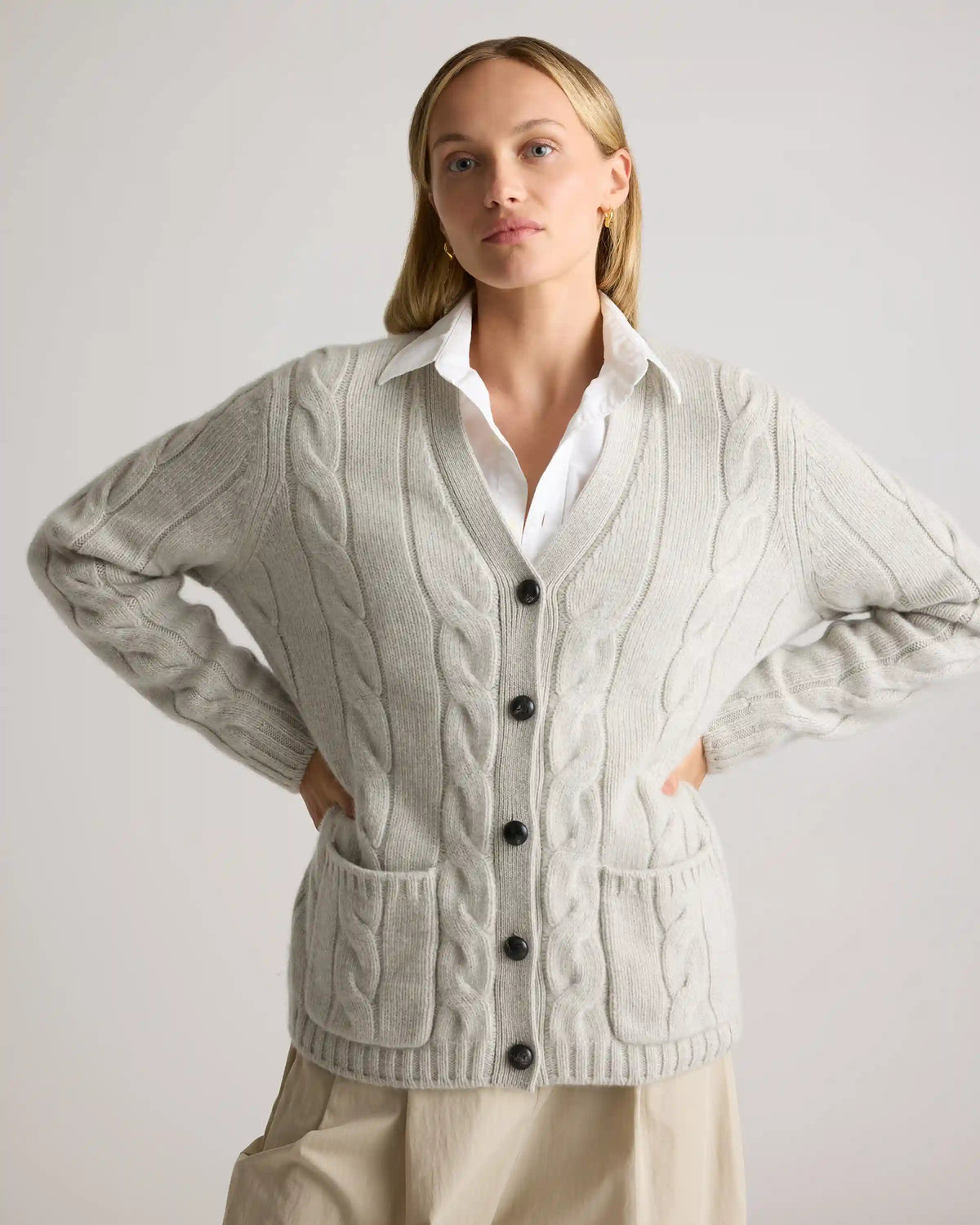 Luxe Baby Cashmere Cable Cardigan