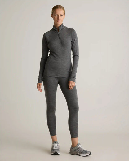 100% Merino Wool Cold Weather Base Layer 1/4 Zip