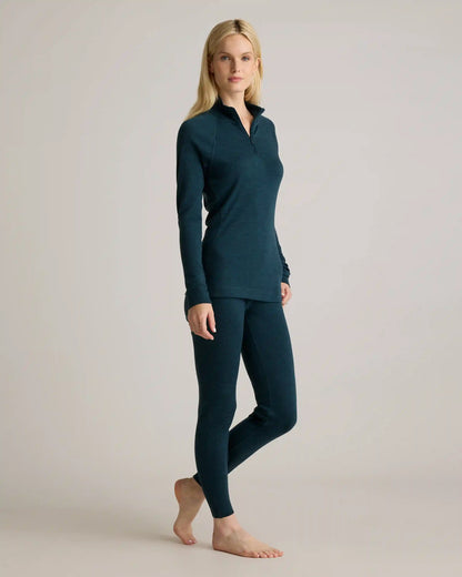 100% Merino Wool Cold Weather Base Layer 1/4 Zip