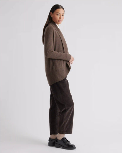 Mongolian Spring Cashmere Open Cardigan Sweater