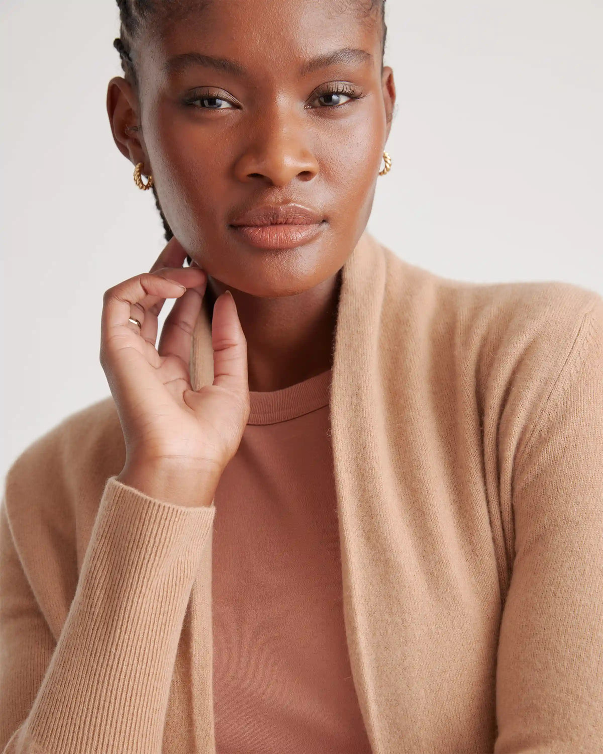 Mongolian Cashmere Duster Cardigan Sweater