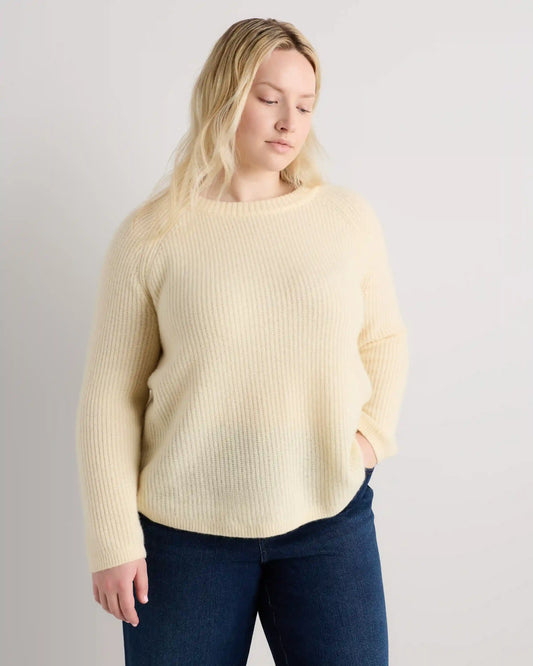 Mongolian Cashmere Fisherman Crewneck Sweater
