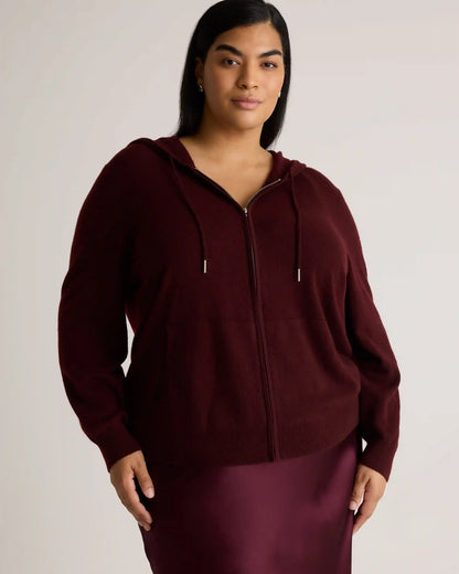 Mongolian Cashmere Full-Zip Hoodie