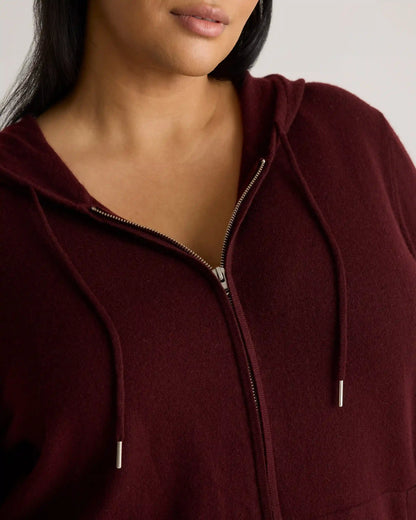 Mongolian Cashmere Full-Zip Hoodie