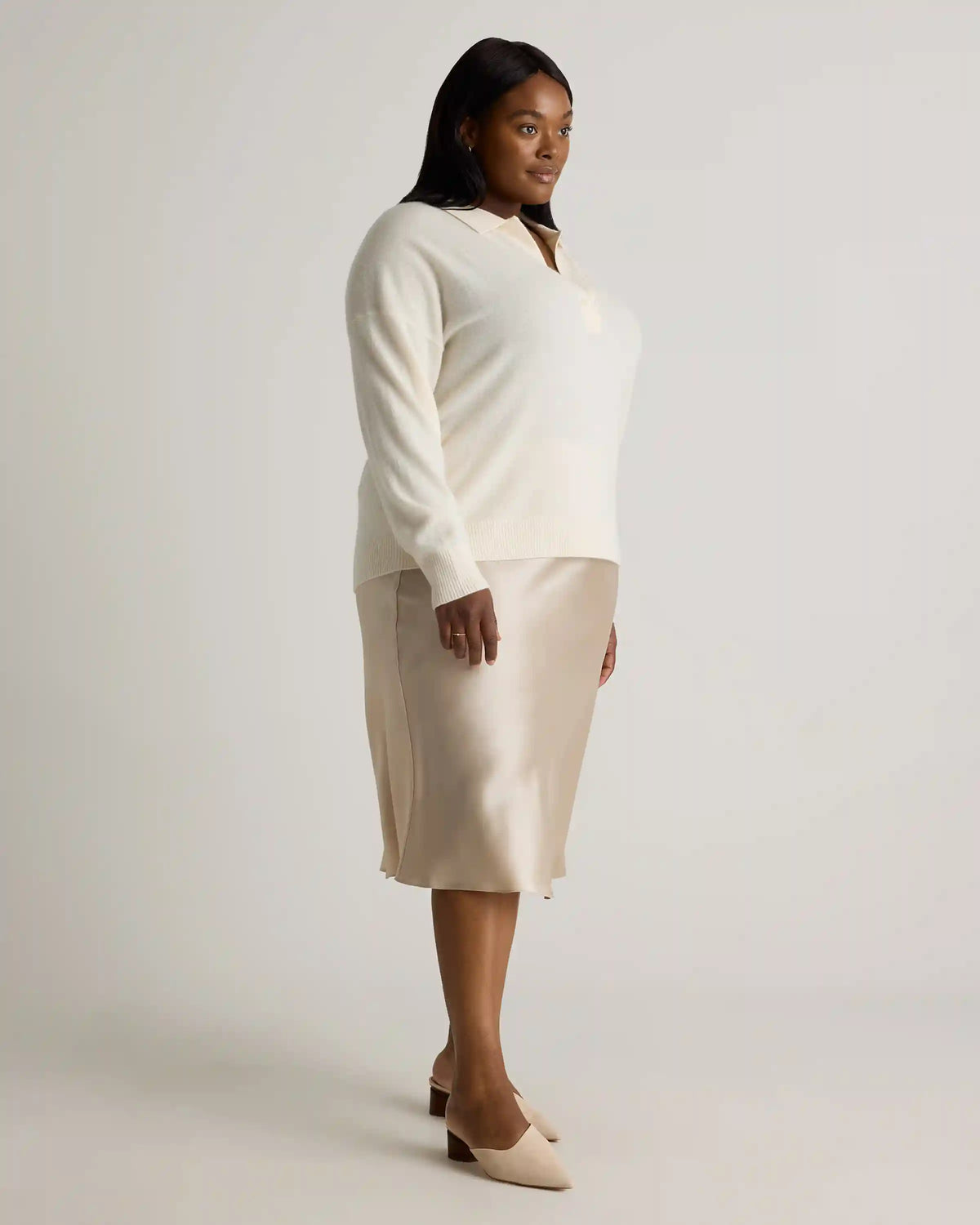 Mongolian Cashmere Polo Sweater