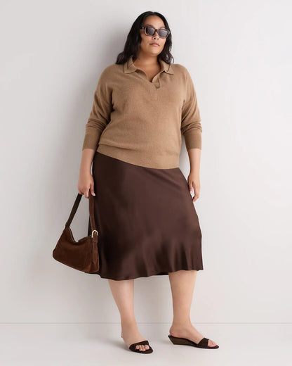 Mongolian Cashmere Polo Sweater