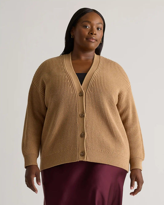100% Organic Cotton Oversized Boyfriend Cardigan