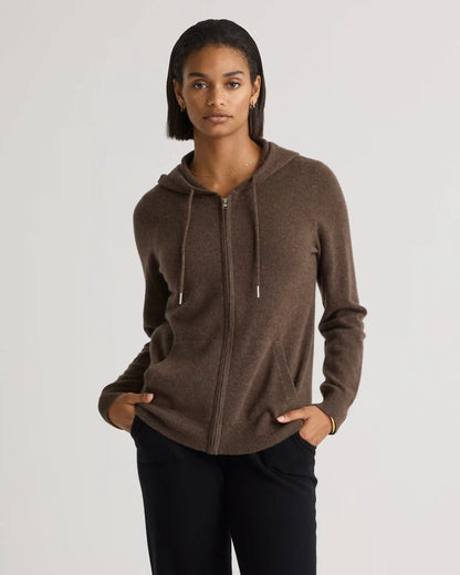 Mongolian Cashmere Full-Zip Hoodie
