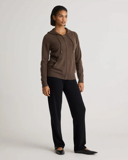 Mongolian Cashmere Full-Zip Hoodie